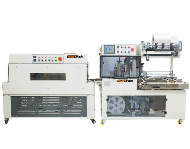Mesin Automatic L-Type Sealing Machine Dengan Mesin Shrink Penyusut Plastik Kotak HP / Buku / Majalah  DQL4518S with DSC4525L
